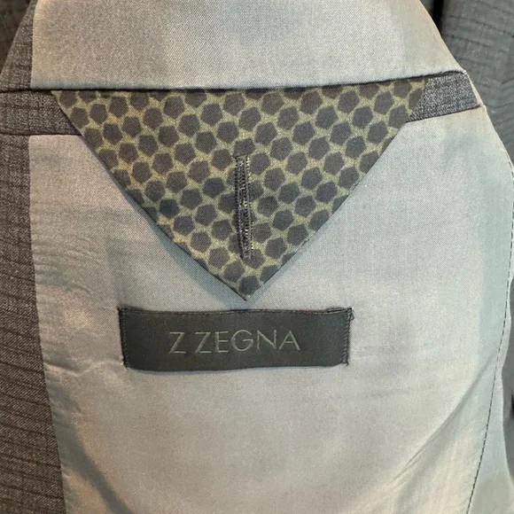 Z Zegna Charcoal Suit - 40R Slim Fit Wool